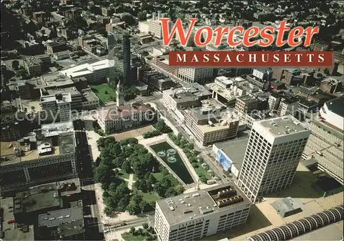 Worcester Massachusetts Center aerial view Kat. Worcester