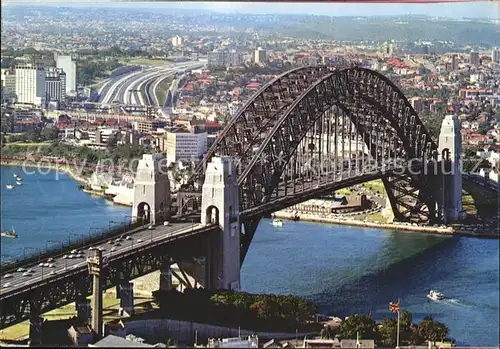 Sydney New South Wales Harbour Bridge Express Way North Shore aerial view Kat. Sydney