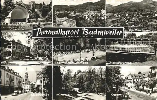 Badenweiler Kurkonzert Hochblauen Markgrafenbad Kaiserstrasse Kurpark Kat. Badenweiler