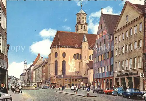 Augsburg Maximilianstrasse mit Kirche Kat. Augsburg
