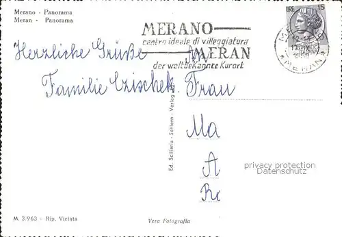 Merano Suedtirol Partie an Bruecke Kat. Merano
