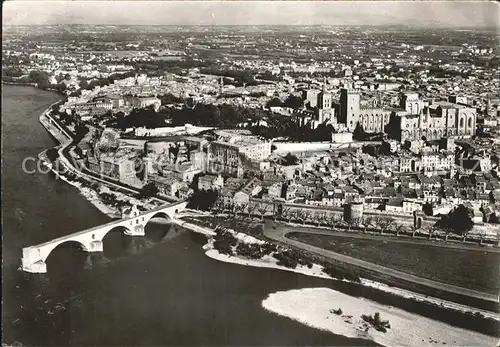 Avignon Vaucluse Fliegeraufnahme Palais des Papers Pont St. Benezet Kat. Avignon