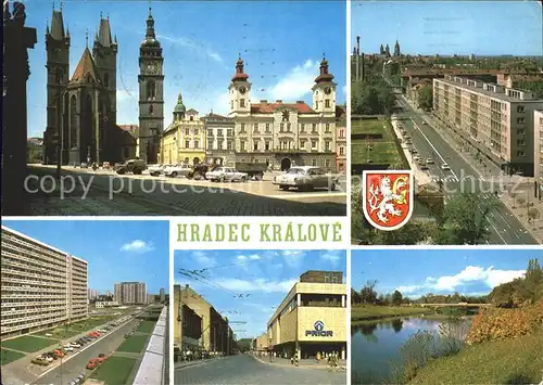 Hradec Kralove Kirchen Hochhaeuser Flusspartie Kat. Hradec Kralove Koeniggraetz
