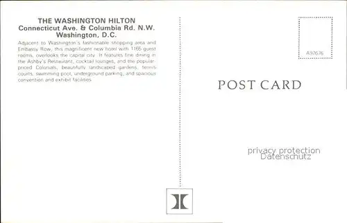 Washington DC Hilthon Hotel Kat. Washington