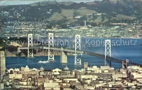 San Francisco California Oakland Bay Bridge Fliegeraufnahme Kat. San Francisco