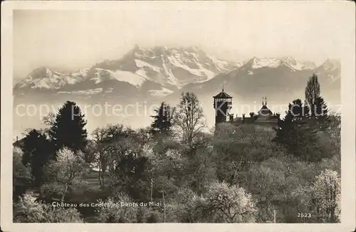 Dents du Midi et Chateau de Cretes Kat. Dents du Midi