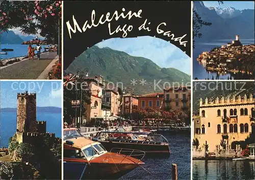 Malcesine Lago di Garda Hafen Burg Kat. Malcesine