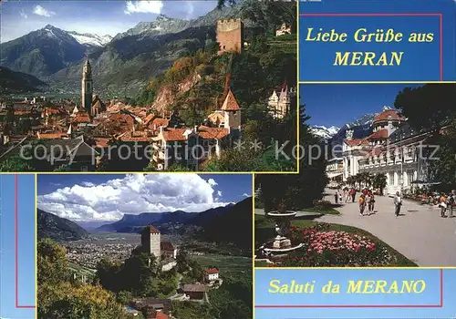 Merano Suedtirol Texelgruppe Schloss Etschtal Kurhaus Kat. Merano