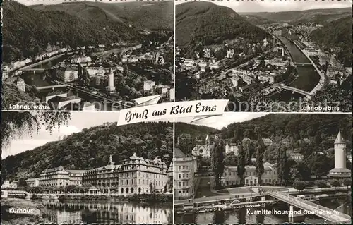 Bad Ems Lahnpartien Kurhaus Quellenturm Kat. Bad Ems