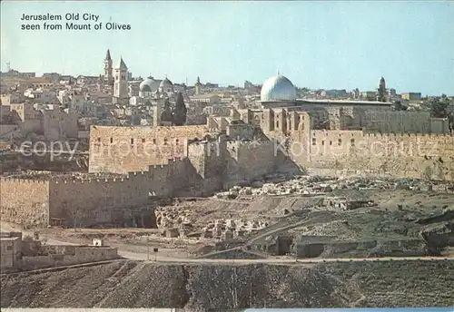Jerusalem Yerushalayim Seen form Mount of Olives Kat. Israel