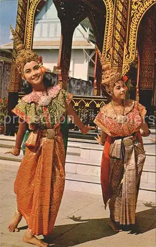 Bangkok Richly Dressed Thai Actors Taenzerinnen Kat. Bangkok