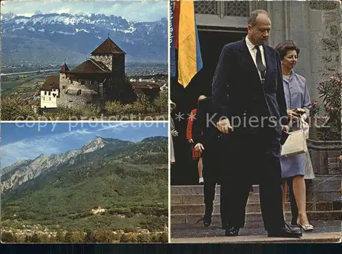 Vaduz Schloss Rheintal Kreuzberge Fuerst Franz Josef und Fuerstin Gina von Liechtenstein Kat. Vaduz