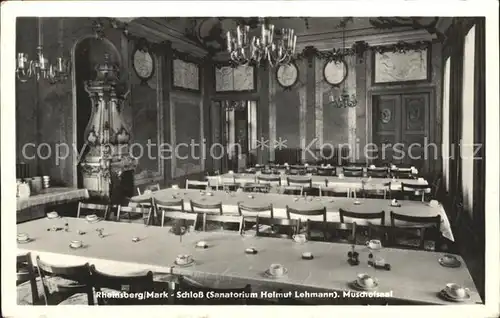 Rheinsberg Schloss Muschelsaal Sanatorium Helmut Lehmann Kat. Rheinsberg