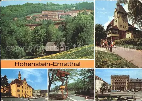 Hohenstein Ernstthal HOG Berggasthaus Rathaus Altmarkt Hotel Sachsenring  Kat. Hohenstein Ernstthal