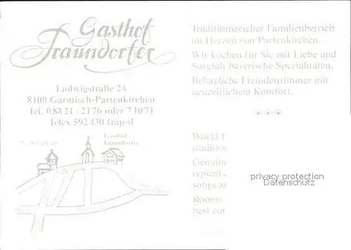 Garmisch Partenkirchen Gasthof Fraundorfer  Kat. Garmisch Partenkirchen