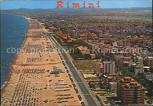 Rimini Hotel Strand Fliegeraufnahme Kat. Rimini
