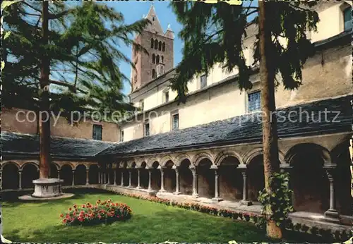Aosta Alte Glockenturm Kloster St. Orso Kat. Aosta