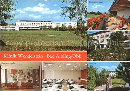 Bad Aibling Klinik Wendelstein Speisesaal Minigolf  Kat. Bad Aibling