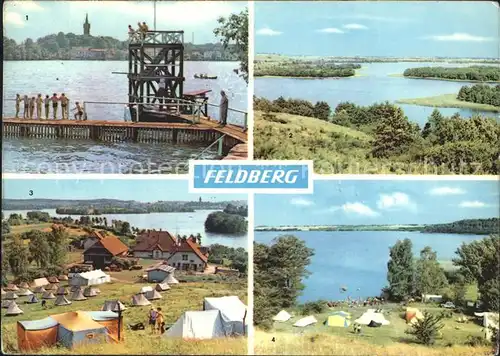 Feldberg Mecklenburg Badeanstalt Zeltplatz  Kat. Feldberger Seenlandschaft