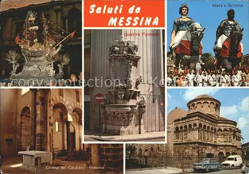 Messina Sicilia Mata Grifone Quattro Fontane Chiesa dei Catalani Kat. Messina