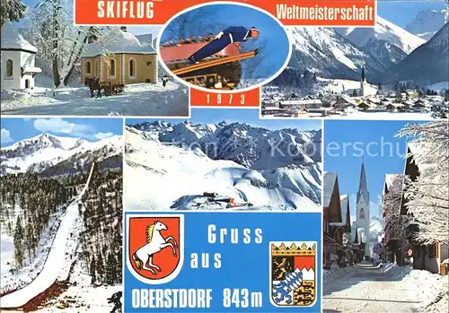 Oberstdorf Skiflug Weltmeisterschaft 1973 Schanze Panorama Kat. Oberstdorf