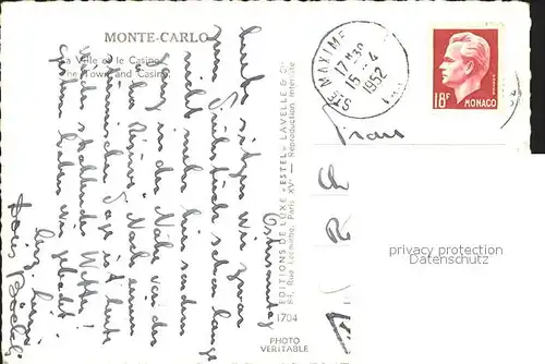 Monte Carlo Teilansicht mit Casino Kat. Monte Carlo