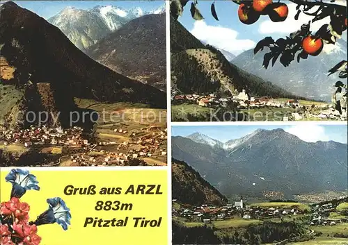 Arzl Pitztal Panoramaansichten Kat. Arzl im Pitztal