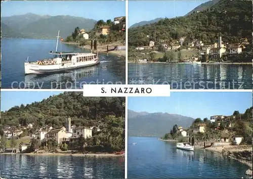San Nazzaro Personenschiff Fortuna See Panorama Kat. San Nazzaro