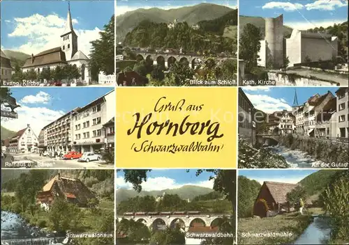 Hornberg Altensteig Evangelische Kirche Katholische Kirche Schwarzwaldbahn Kat. Altensteig