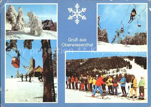 Oberwiesenthal Erzgebirge Skilift Gondelbahn Kat. Oberwiesenthal