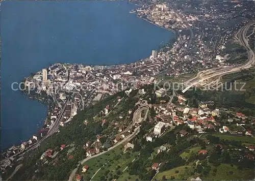 Glion Montreux Clarens Fliegeraufnahme Kat. Glion