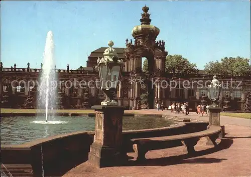 Dresden Zwingerhof Kronentor Kat. Dresden Elbe