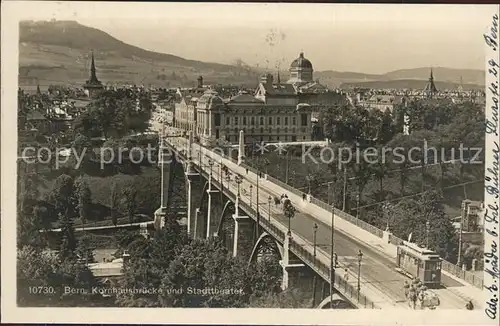 Bern BE Kornhausbruecke und Theater Kat. Bern