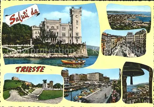 Trieste Hafen Denkmal Schloss Kat. Trieste
