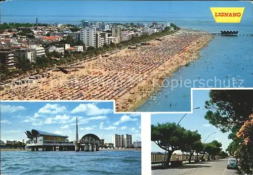 Lignano Fliegeraufnahme Strand Kat. Lignano