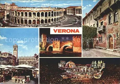 Verona Veneto Arena Marktplatz Bruecke Kat. Verona