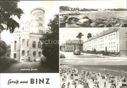 Binz Ruegen Jagdschloss Granitz Kueste Erich Weinert Strasse Strand Kat. Binz