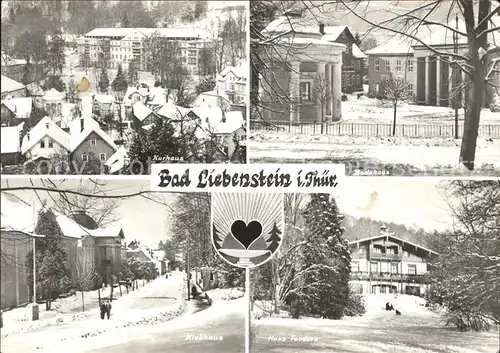 Bad Liebenstein Kurhaus Badehaus Haus Feodora Klubhaus im Winter Kat. Bad Liebenstein