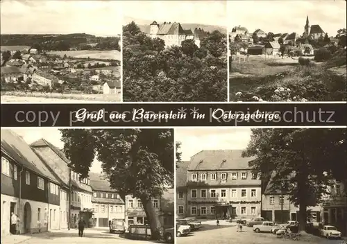 Baerenstein Altbezirk Dresden Teilansichten Schloss Kirche Strassenpartie Hotel Gaststaette
