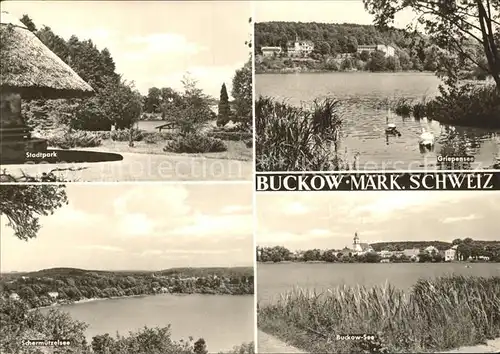 Buckow Maerkische Schweiz Stadtpark Griepensee Buckowsee Schermuetzelsee Kat. Buckow Maerkische Schweiz