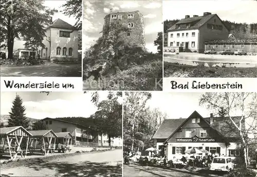 Bad Liebenstein Wanderziele HO Gaststaette Altenstein Burgruine Forsthaus Waldgaststaette Kat. Bad Liebenstein