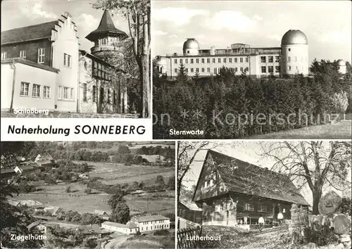 Sonneberg Thueringen Schlossberg Sternwarte Lutherhaus Ziegelhuette Kat. Sonneberg