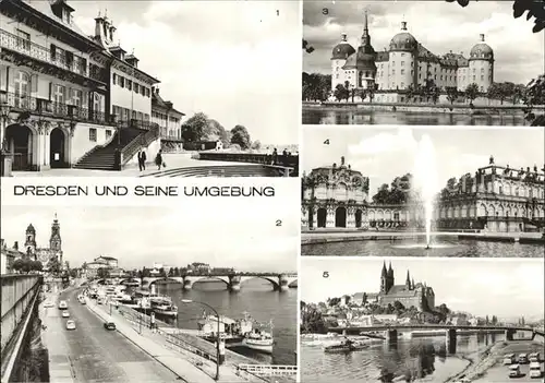 Dresden Schloss Pillnitz Wasserpalais Bruehlsche Terrasse Barockmuseum Moritzburg Zwinger Pavillon Meissen Albrechtsburg Dom Kat. Dresden Elbe