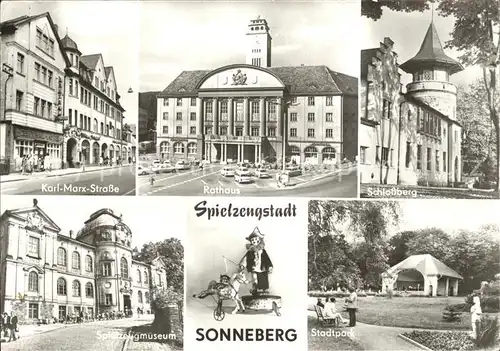 Sonneberg Thueringen Karl Marx Strasse Rathaus Schlossberg Stadtpark Museum Spielzeugstadt Kat. Sonneberg