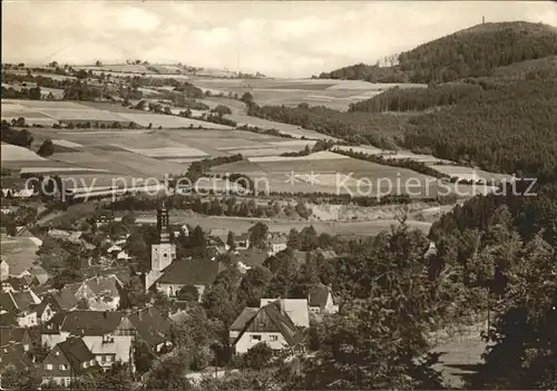 Geising Erzgebirge Ortsansicht mit Kirche Kat. Geising Osterzgebirge