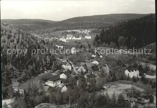 Niederpoebel Panorama Poebeltal Kat. Schmiedeberg Osterzgebirge