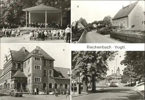 Reichenbach Vogtland Musikpavillon Stadtpark Goeltzschtalblick Post Bahnhofstrasse Kat. Reichenbach