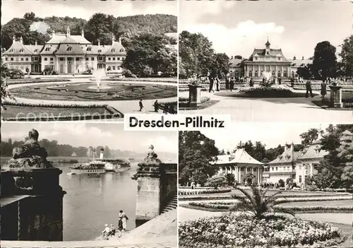 Pillnitz Schloss Park Elbe Dampfer Kat. Dresden