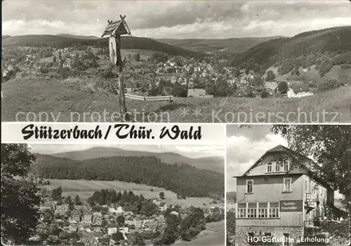 Stuetzerbach Panorama HO Gaststaette Erholung Kat. Stuetzerbach