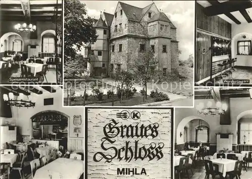 Mihla Graues Schloss Restaurant Weinrestaurant Kat. Mihla